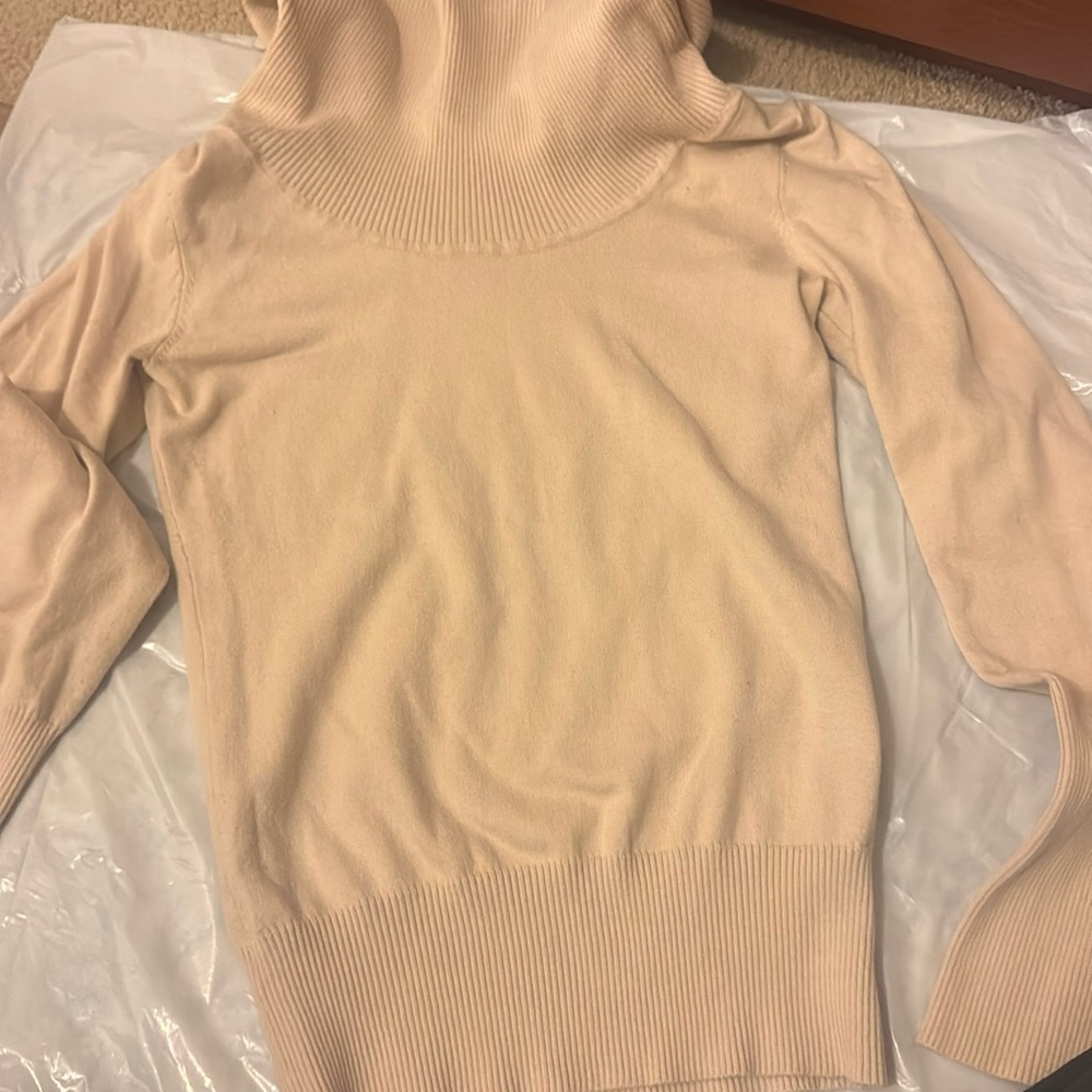 Beige long sleeve top
